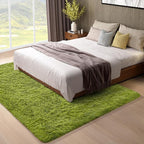 Ophanie Green Rugs for Living Room 5x8, Grass Shag Fluffy Large Fuzzy Plush - Image 5