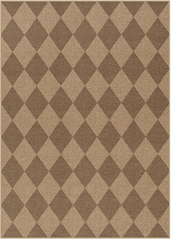 Lahome Checkered Easy Jute Indoor Outdoor Rug, 5x7 Area Rugs - Image 10