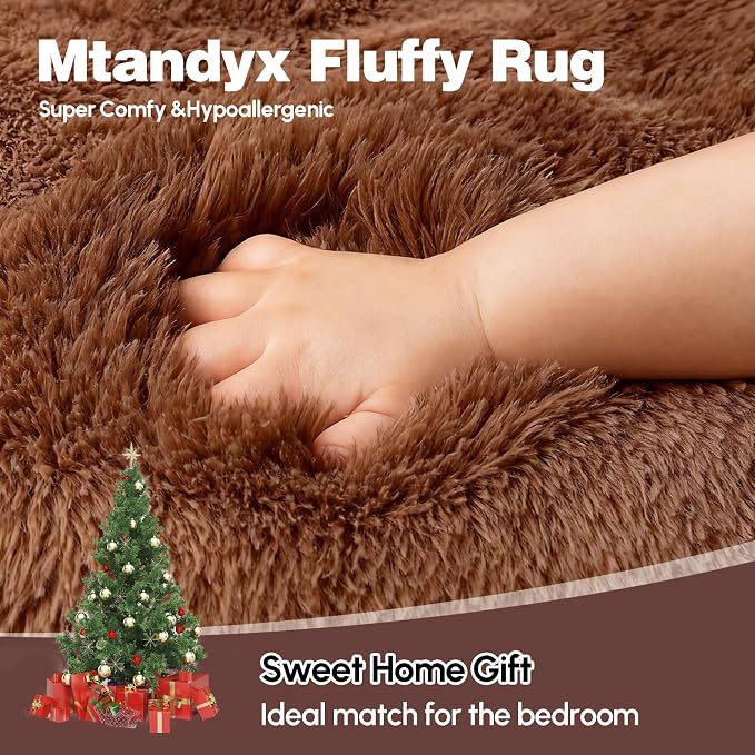 Large 9x12 Area Rug for Living Room, Soft Shag Rugs for Bedroom, Non-Slip Ultra - Image 2