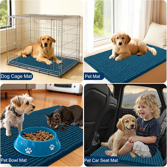 OLANLY Dog Door Mat for Muddy Paws 30x20, Ultra Absorbent Chenille Mud Doormat - Image 7