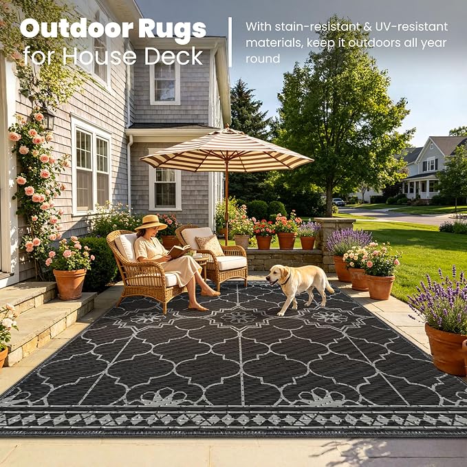 8x10Ft Outdoor Rug, Solar Powered Outdoor Rug - Image 6