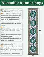 SERISSA Runner Rug for Hallways, Extra Long Boho Rug Ultra Soft Vintage Green - Image 6