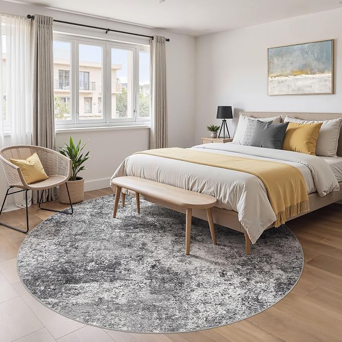 8ft Round Area Rug Living Room Rugs - Image 3