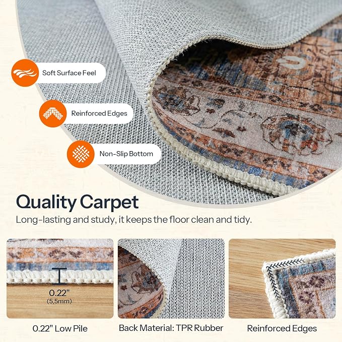 HOOBRO 2 x 6 Runner Rugs Washable, Area Rugs - Image 8