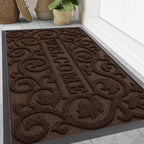 Smiry Welcome Door Mat Outside Entrance, Heavy Duty Trap Dirt and Moisture Easy by Smiry