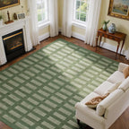 Washable Rugs 8x10 Area Rugs for Living Room, Ultra Soft Faux Wool Retro Carpets by BGASZMakeYourHomeMoreCozy