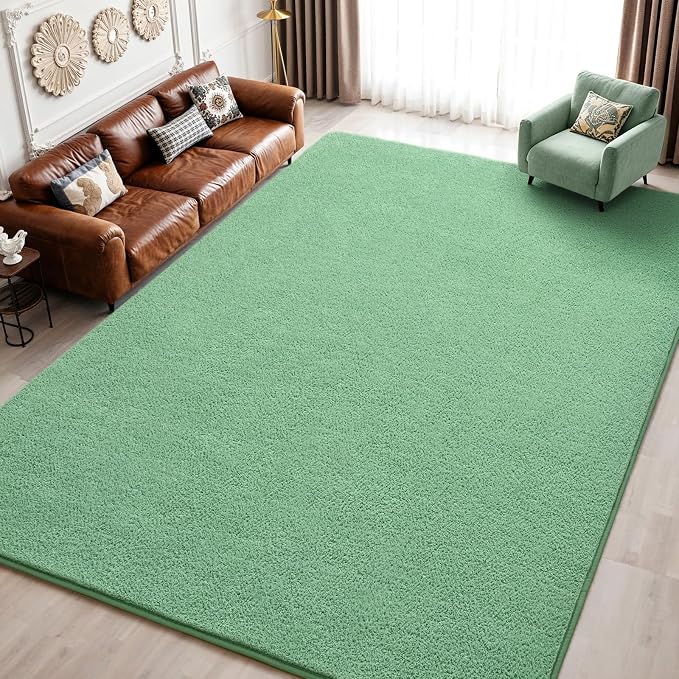 Keeko 5x7 Sage Green Area Rugs for Bedroom, Soft Modern Living Room Rug Indoor by Keeko