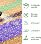 GENIMO Outdoor Rug for Patio Clearance, Lightweight Waterproof RV Camping Mat - Image 6