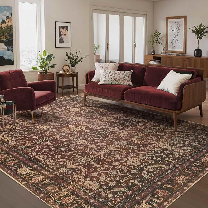 Rugxara 6x9 Area Rugs for Living Room Bedroom, Large Washable Christmas Rug by Rugxara