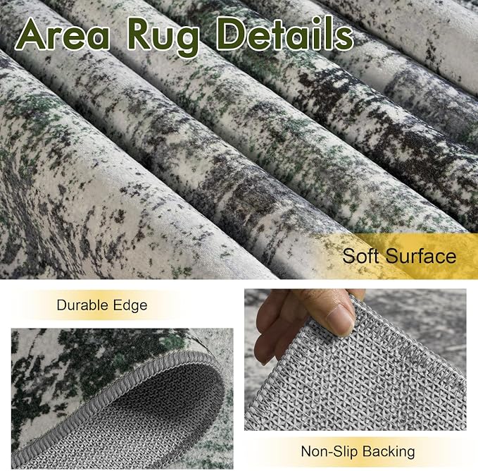 8x10 Ft Large Area Rugs for Living Room, Soft Non-Slip Washable Rugs Modern - Image 6