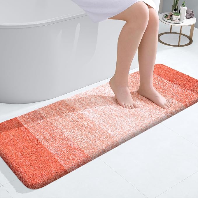 OLANLY Bathroom Runner Rugs Mat 47x17, Extra Soft Absorbent Microfiber Bath Rugs by OLANLY