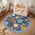RELEANY Floral 4ft Area Rugs Washable Print Boho Cute Carpet Non Slip Flower - Image 7