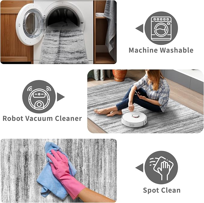 2x3 Small Washable Area Rug: Non-Slip Indoor Door Mat - Image 3