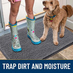 Smiry Dog Door Mat for Muddy Paws 70x35, Absorbent Dirt Trapper, Non-Slip - Image 3