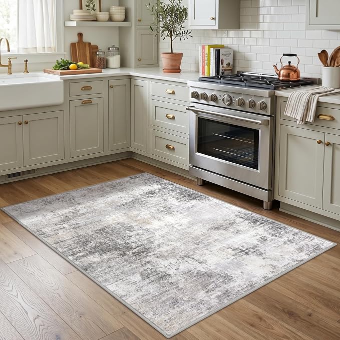IOHOUZE Abstract Area Rug 4x5 Ft Washable Rugs - Image 2