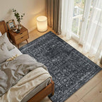 Rugxara 3x5 Rug for Entryway Bedroom, Vintage Retro Boho Throw Rug, Non Slip & - Image 2
