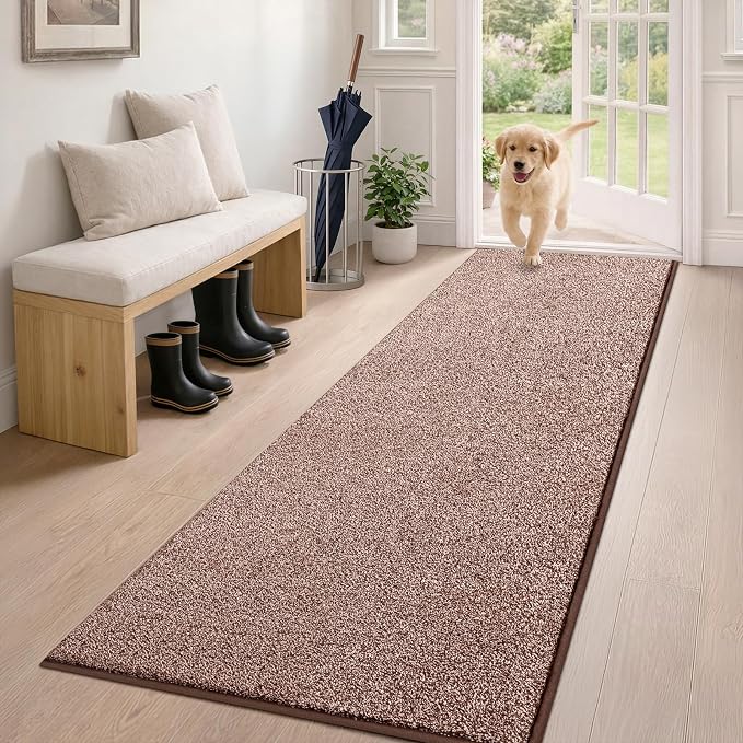 PURRUGS Dirt Trapping Door Mat 24" x 59", Non-Slip Machine Washable Entryway Rug by PURRUGS