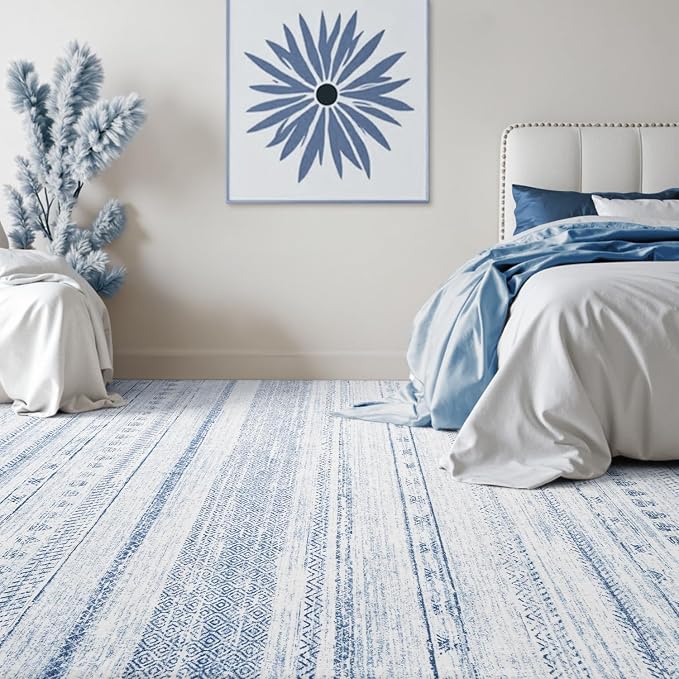 6x9 Area Rugs for Living Room Machine Washable Rug Distressed Indoor Carpet - Image 4