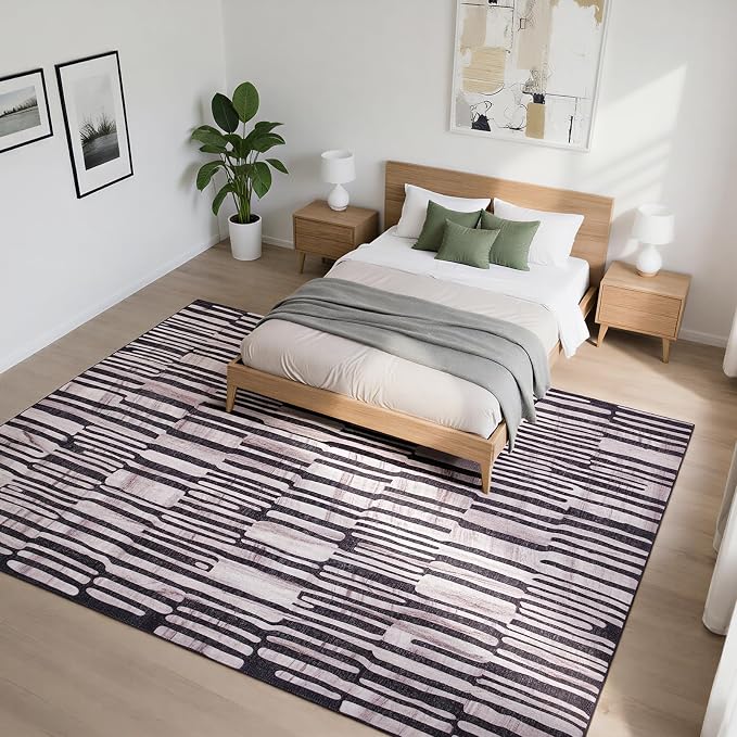 Washable Rugs 8x10 Area Rugs for Living Room- Modern Abstract Rugs for Bedroom - Image 8