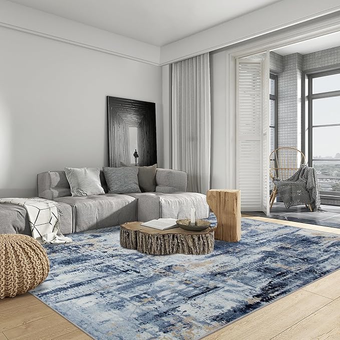 8x10 Area Rugs Washable Rug: Large Modern Abstract Living Room Rug Soft - Image 3