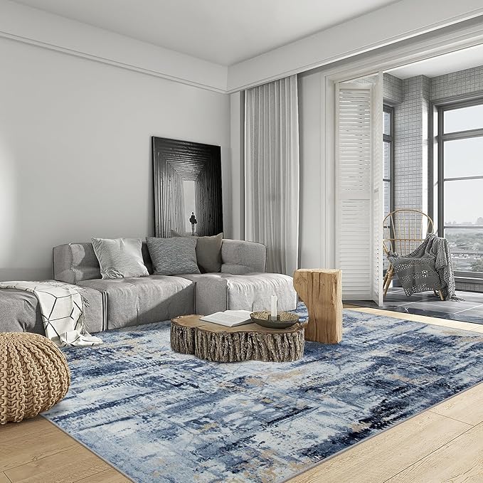 6x9 Area Rugs Washable Rug: Large Modern Abstract Living Room Rug Soft - Image 3