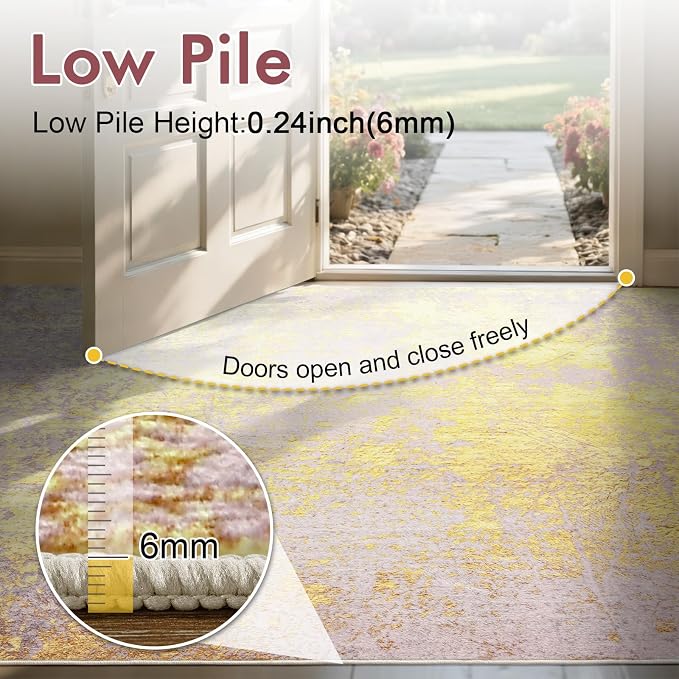 8x10 Ft Area Rugs for Living Room, Soft Non-Slip Washable Rugs Modern Abstract - Image 7