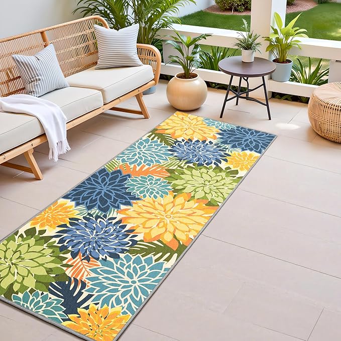 Colorful 2x6 Washable Runner Rug by ArenaRug