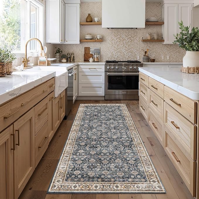 CHAMPLANT 3x10 Hallway Washable Runner Rug Vintage Soft Kitchen Laundry Runner by CHAMPLANT