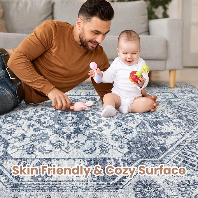 Vintage Living Room Area Rug 8x10 - Image 3