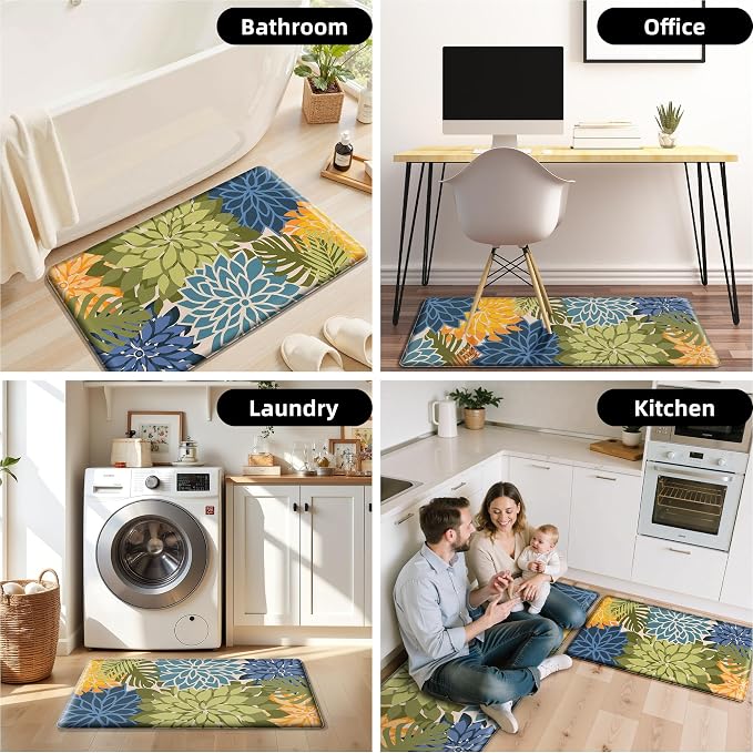 Arenarug Kitchen Mats for Floor 2PCS Cushioned Anti Fatigue Kitchen Mats - Image 7