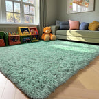 ONASAR Sage Green Rugs for Living Room Bedroom, 5x8 Fluffy Bedside Area Rug - Image 5