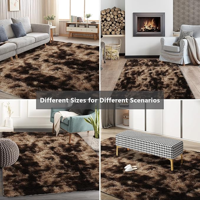 Shag Area Rugs for Bedroom Living Room, 8X10 Ultra Soft Fluffy Area Rugs for - Image 8