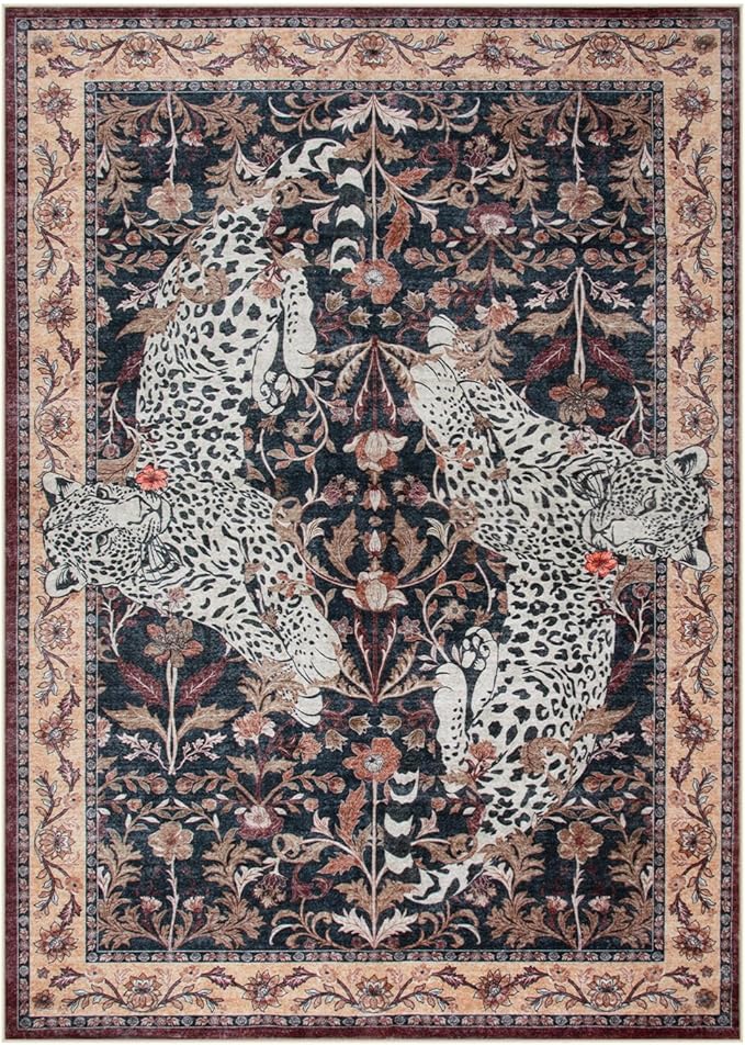 Moynesa Leopard Washable Area Rugs - Image 2
