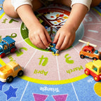 ABC Kids Rug for Playroom, 6ft Round Alphabet Small Classroom Rug, Non-Slip - Image 6