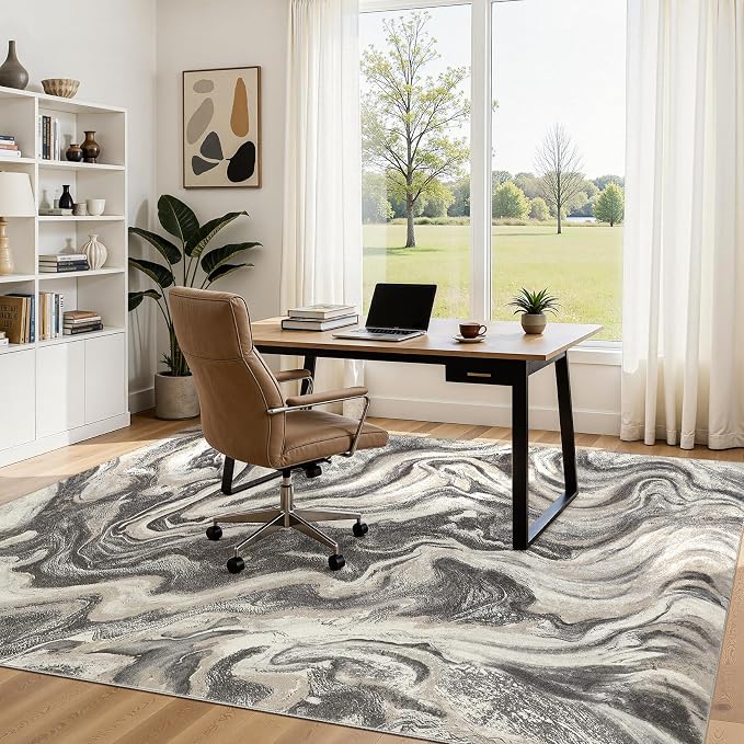 DMOYEST Living Room Area Rugs-6x9 Abstract Large Soft Indoor Washable Rug - Image 7