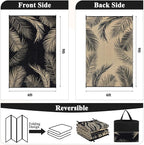 Pauwer Waterproof Outdoor Rug 6x9, Reversible Plastic Straw Patio Camping Rug - Image 2