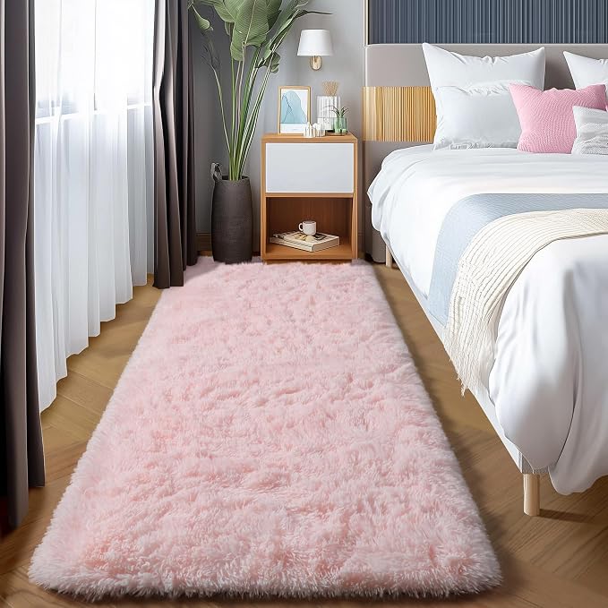ONASAR Pink Runner Rugs for Bedroom Living Room, 2x6 Bedside Hallway Fluffy - Image 7