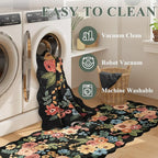 DUKINO Washable Runner Rug, 2x7 Lightweight Soft Floral Hallway Rug Runner - Image 6