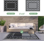 GENIMO 8' x 10' Outdoor Rug Patio Waterproof, Reversible Plastic Straw Area - Image 6