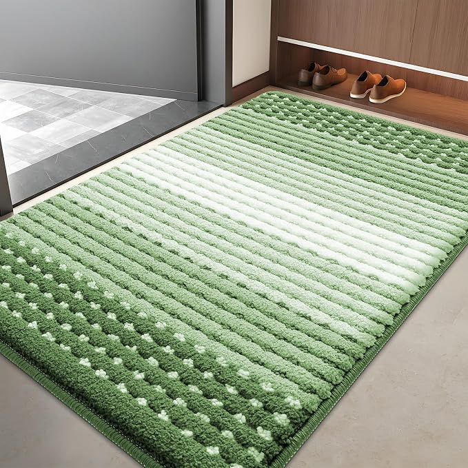 Kitinjoy Indoor Outdoor Door Mat, 40x32 Non-Slip Absorbent Dirt Trapper by Kitinjoy