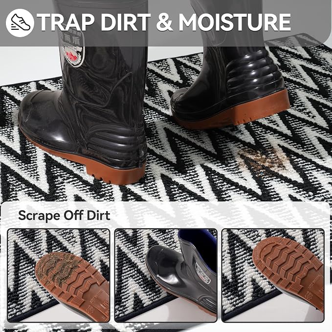 Indoor Door Mat 17x30, Dirt Resistant & Absorbent Doormat - Image 3