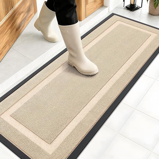 OLANLY Front Door Mat Indoor Outdoor Entrance, Waterproof All-Season, by OLANLY