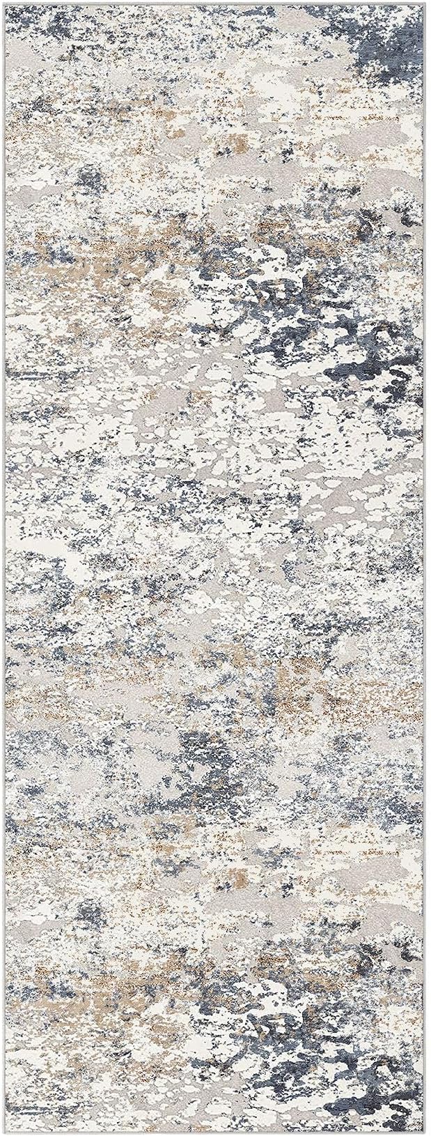 DMOYEST Washable Runner Rug for Hallway: 3x8 Neutral Modern Abstract Low Pile - Image 9