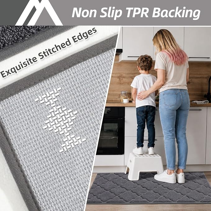 COSY HOMEER-Kitchen-Rugs-Non-Slip-Washable 24"x60" Absorbent Kitchen Runner Rug - Image 4