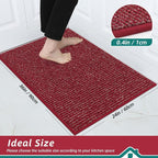 BEQHAUSE Kitchen Rugs 24"x36", Non-Slip Kitchen Mats - Image 2