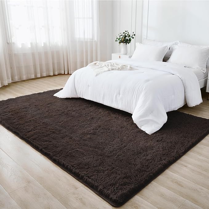 Litanika 8x10 Shag Area Rug for Living Room Bedroom, Non-Shedding Modern Indoor - Image 3