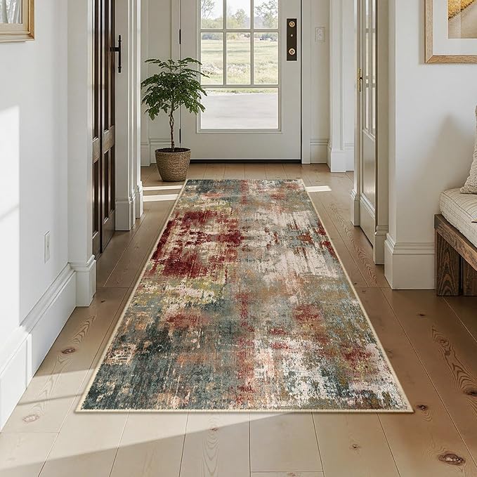 RELEANY Washable Area Rugs 3x7 Non-Slip Modern Abstract Soft - Image 8