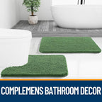 OLANLY Bathroom Rugs 30x18, Extra Soft Absorbent Chenille Bath Rugs, Rubber - Image 7