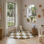 PureCozy Checkered Rug 6ft Radius Corner by PureCozy