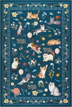 Unirea 3x5 Dark Blue Cat Area Rug - Image 2